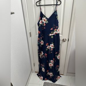 FORTUNE + IVY Alicia Maxi Knit Dress with side slits